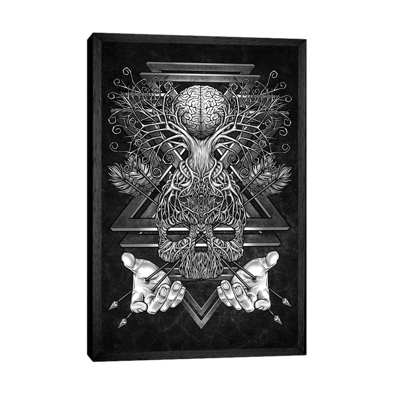 Beyond Intelligence II by Winya Sangsorn - Gallery-Wrapped Canvas Giclée on Canvas, 66.04 cm H x 45.72 cm W, Black Framed
