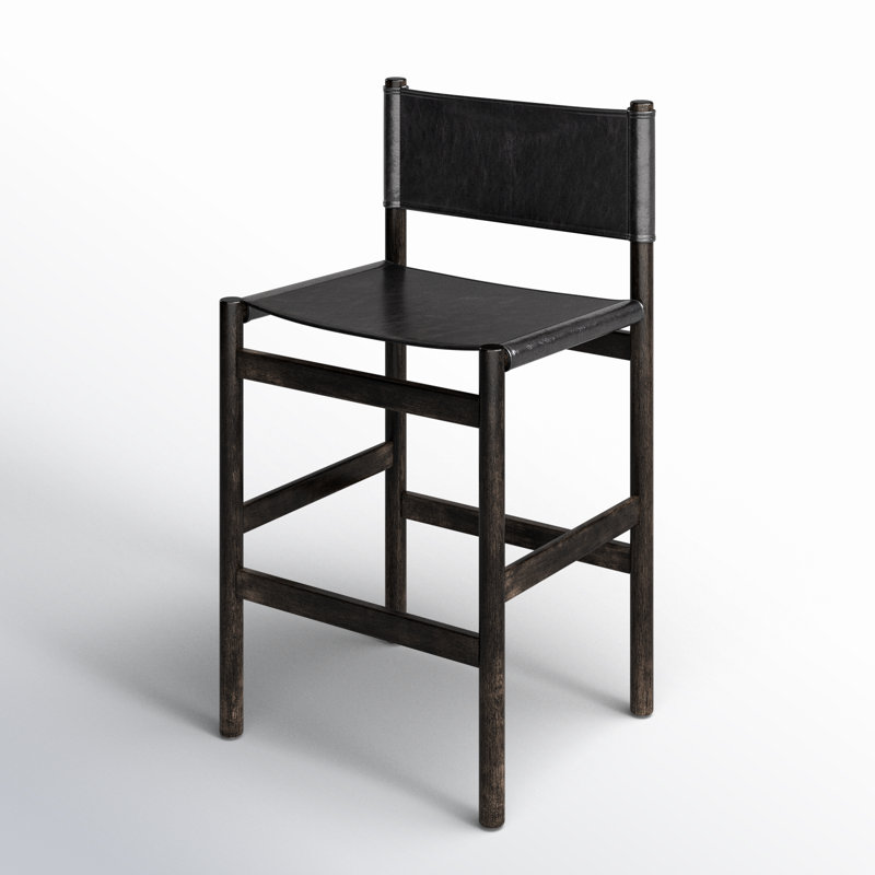 Kena Stool-Sonoma Black-Counter, Bar Stool (30.5" Seat Height), Vintage Natural, Black