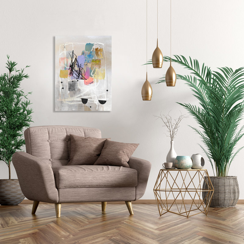 Art mural d'extérieur Sq Biz III, H 21 po x l 16 po, Pas de tapis, Toile tendue pour l'extérieur