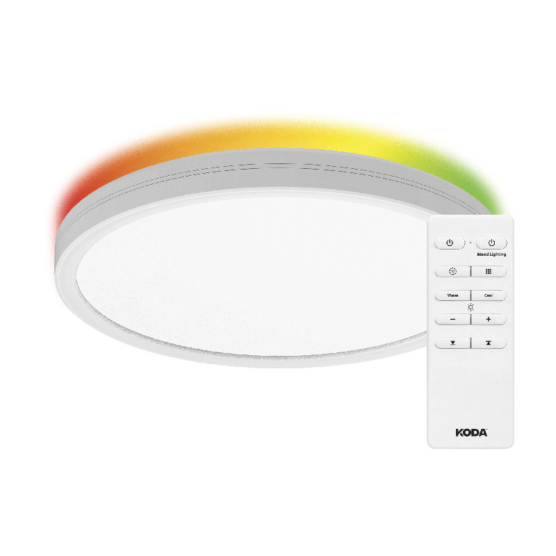 Plafonnier mince avec lumière d'ambiance 12 po KODA