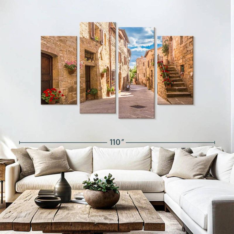 Nicci Rustic Tuscan Street, H 54 po x l 84 po