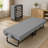Folding Bed with Memory Foam Mattress and Lockable Wheels