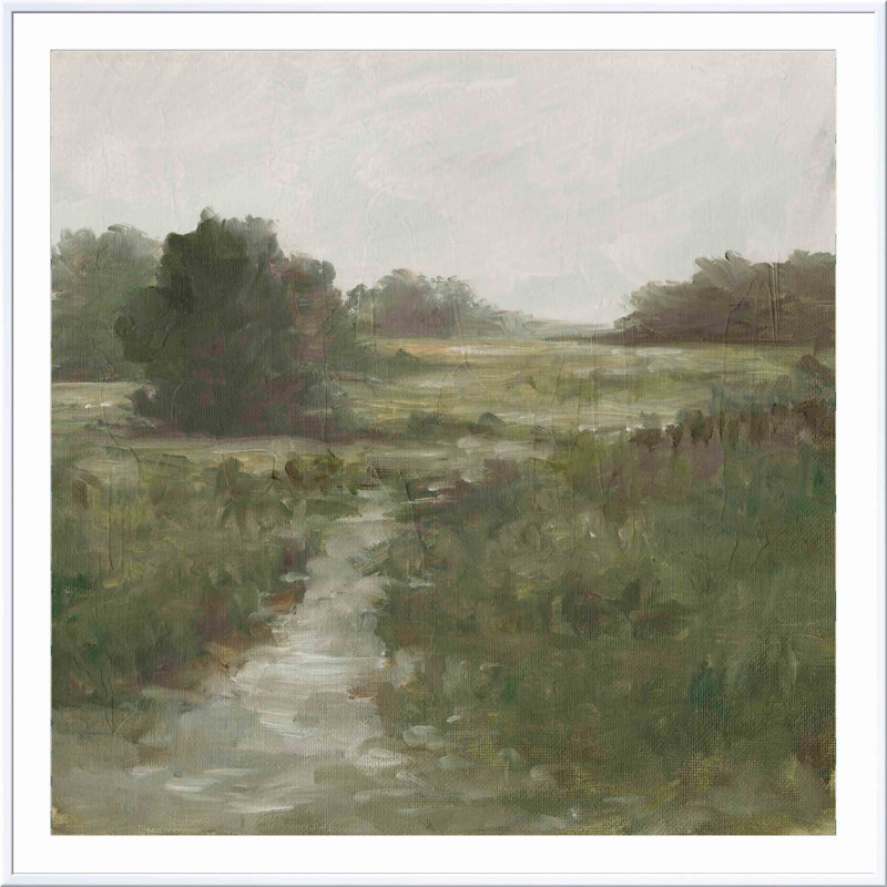Tranquil Fen I by Ethan Harper, White, 40.09" H x 40.09" W x 1.1" D