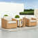 Tiaka 2-Person Swivel Rattan Outdoor Seating Group With Side Table