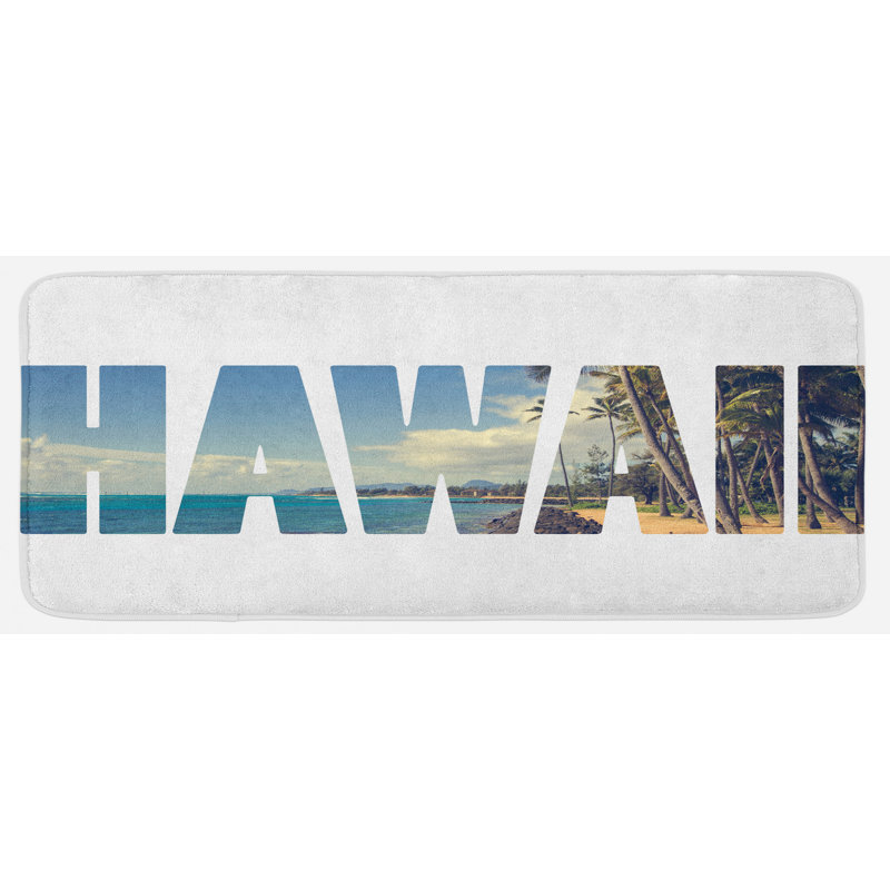 Coastal Polyester Kitchen Mat