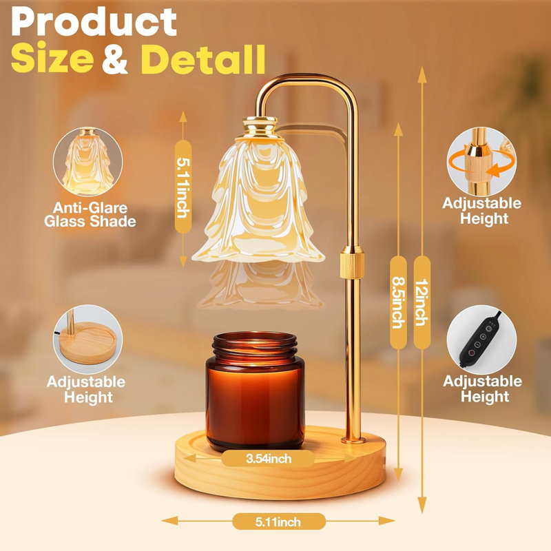 Candlelight Heating Lamp With Timer And Dimmer