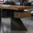 Tan+Black Rectangular Solid Wood+Iron desks-108304472-108304474