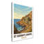 St Govan's Chapel, Wales - Cliff-side Romance Travel Poster. Giclee Print On Wrapped Canvas. Wall Art, Home Decor - Religious & Cultural Sites, Wales - Wrapped Canvas Print-1601170458