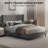 Elegant Upholstered Platform Bed with Wingback Design and Tufted Headboard-1028159954