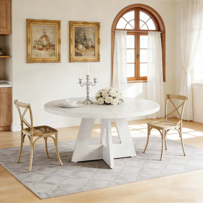 Table de salle à manger en bois, Blanc