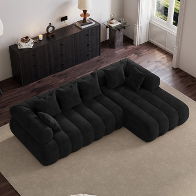 Canapé modulaire surdimensionné en L de 111 po