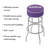 Swivel Upholstered Counter Stool with Metal Frame