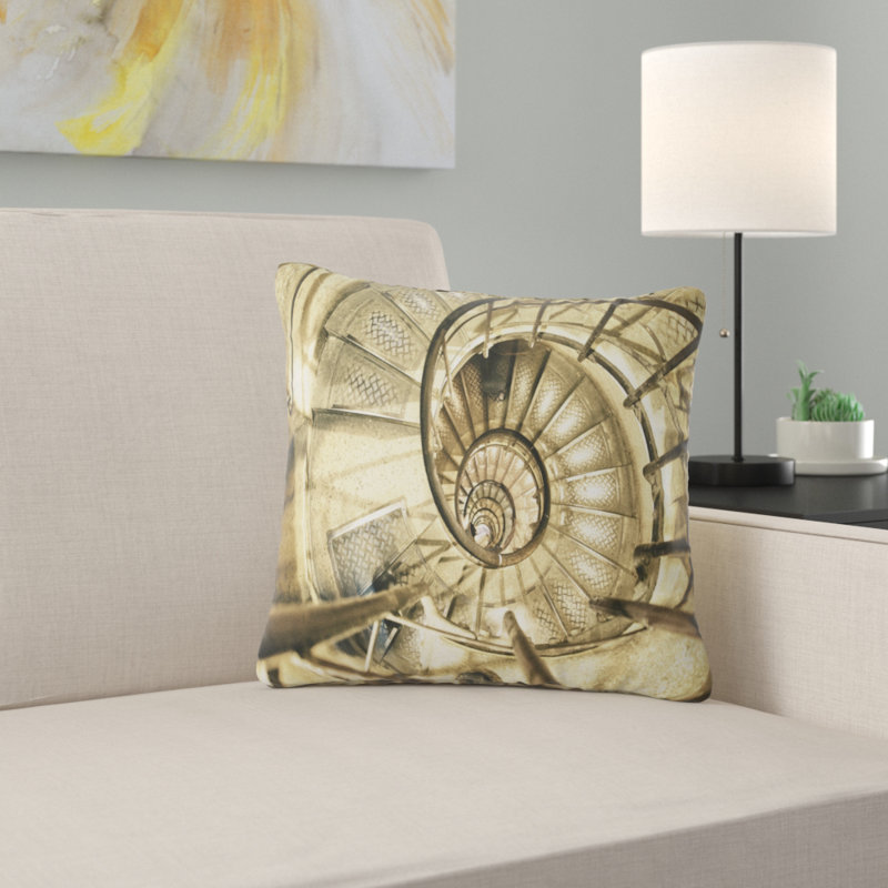  Détail architectural abstrait de Paris dans un coussin d'hiver, 18 po x 18 po, Coussin décoratif