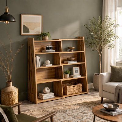 Bibliothèque convertible modulaire à grain annulaire avec trois configurations interchangeables pour un rangement et une présentation flexibles