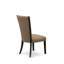 L'ensemble de table de salle à manger 3 pièces pour petits espaces comprend une table de cuisine ronde avec piédestal et 2 chaises Parson en tissu de lin sable clair, lin blanc-546808513-659802620-659802623