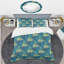 Ensemble de housse de couette de luxe mid-century waves rétro-48185052-40703451