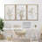 Wildflower Floral Botanical Neutral Boho Minimalist Framed Canvas 3 Pieces Pictures Print Wall Art-91874867-91874868