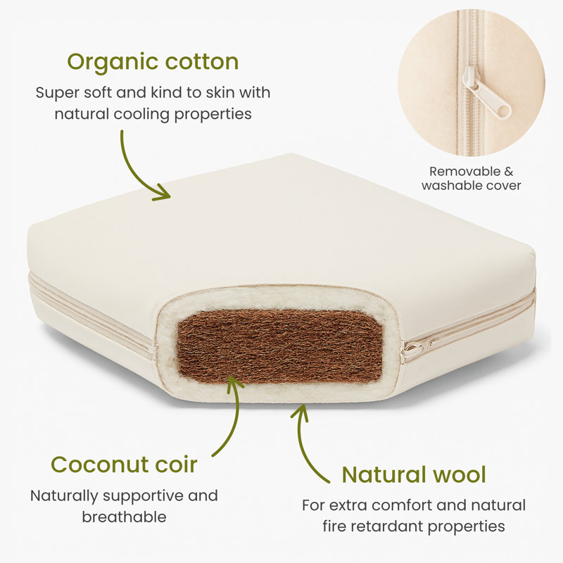 Natural Cot Mattress, 60 x 120cm