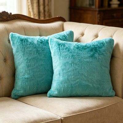 Housse de coussin lourd en fausse fourrure