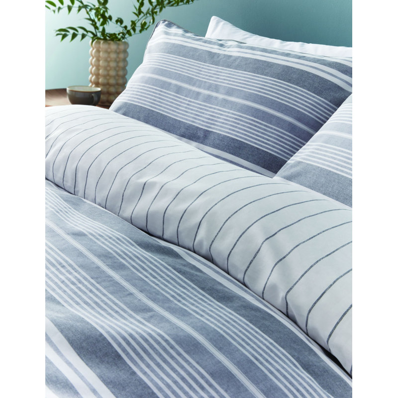 Kingston Stripe Duvet Cover Set with Pillowcases, Double - 2 Standard Pillowcases