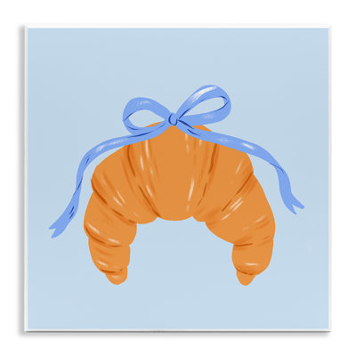 Blue Bow Croissant Wall Plaque, design by Krissy Mast