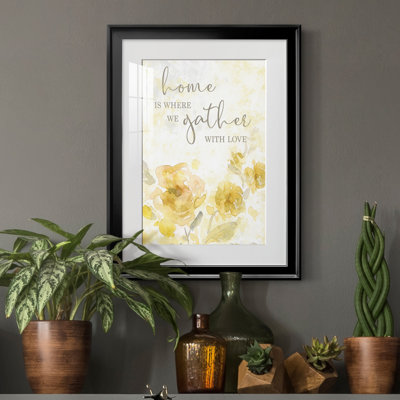 Gather with Love - Art textuel avec cadre photo