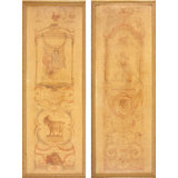 Pair of Scenic Antique 18th Century Beauvais French Tapestries