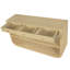 Console moderne courbée avec 3 tiroirs à fermeture en douceur et 2 tablettes ouvertes, base en bois massif, table de vestibule pour vestibule de salon, naturel-132663244-132663245-132663240
