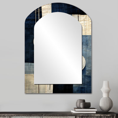 Collage géométrique bleu azur