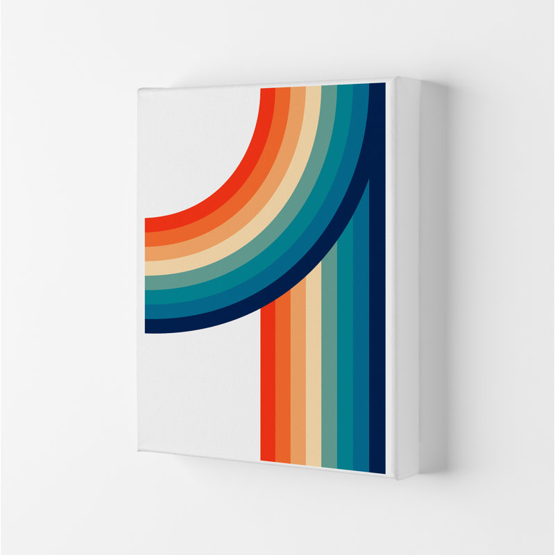 Rainbow Curve Two Original - Print, 30cm H x 21cm W x 1cm D, No Frame