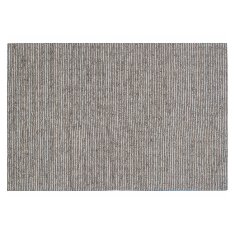 Tikka Striped Hand-Knotted Oyster Area Rug