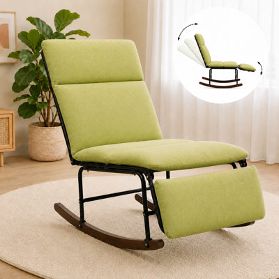 Chaise berçante inclinable réglable à 180 °, chaise berçante confortable pour le salon, la véranda, le mobilier d'intérieur et d'extérieur