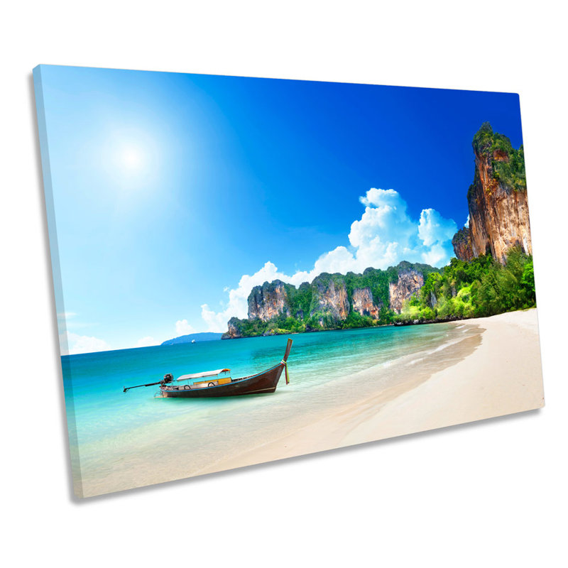 Sunset Beach Krabi Thailand - Wrapped Canvas Print, 40.6cm H x 61cm W x 2cm D
