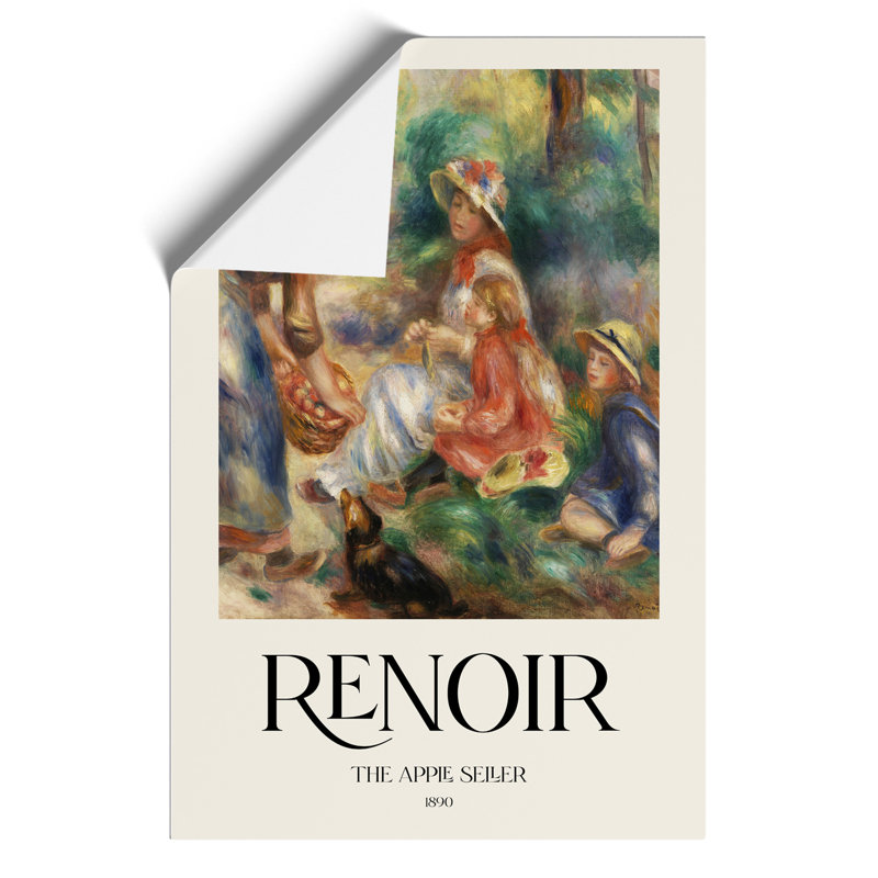 Apple Vendor by Pierre-Auguste Renoir - No Frame Painting, 30cm H x 21cm W x 0.1cm D