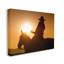 «Stupell Industries Cowboy at Sunset Silhouette», art mural sur toile par Lisa Dearing-91306043-91306045