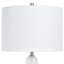 Lampe de table à trépied Orion - nickel brossé - abat-jour blanc