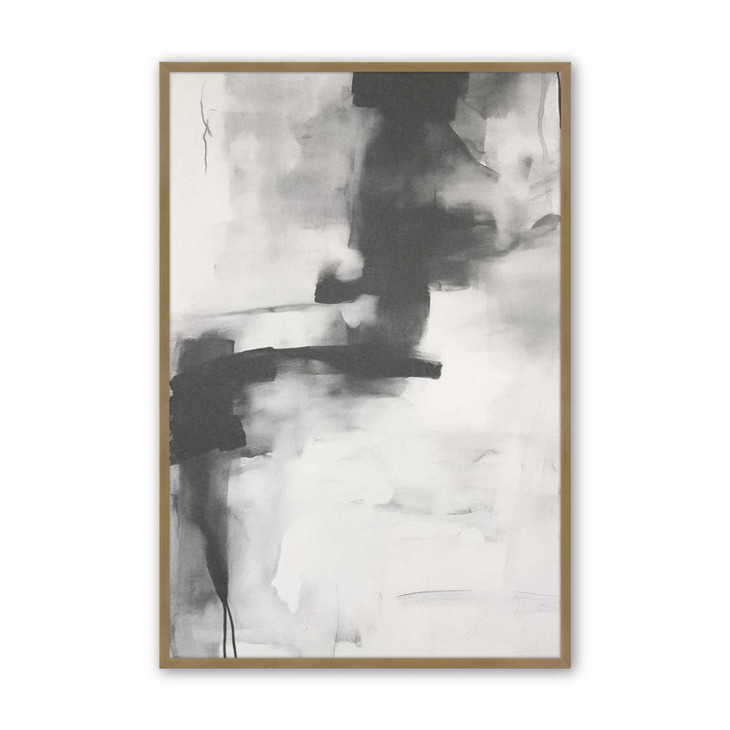 Monochrome Whisper I Print, Brushed Gold Framed, 15.25" H x 12.25" W