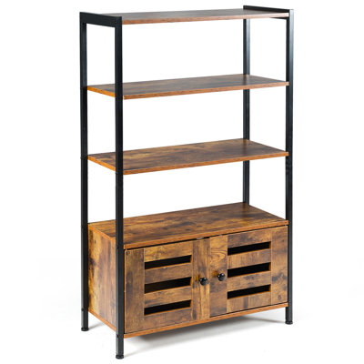 Revis 121 cm H x 70 cm W Steel Standard Bookcase