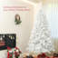 Grand arbre de Noël artificiel, arbre de Noël non éclairé avec embouts de branches, ouverture automatique, base en acier, décoration des Fêtes pour bureau personnel, blanc-101673584