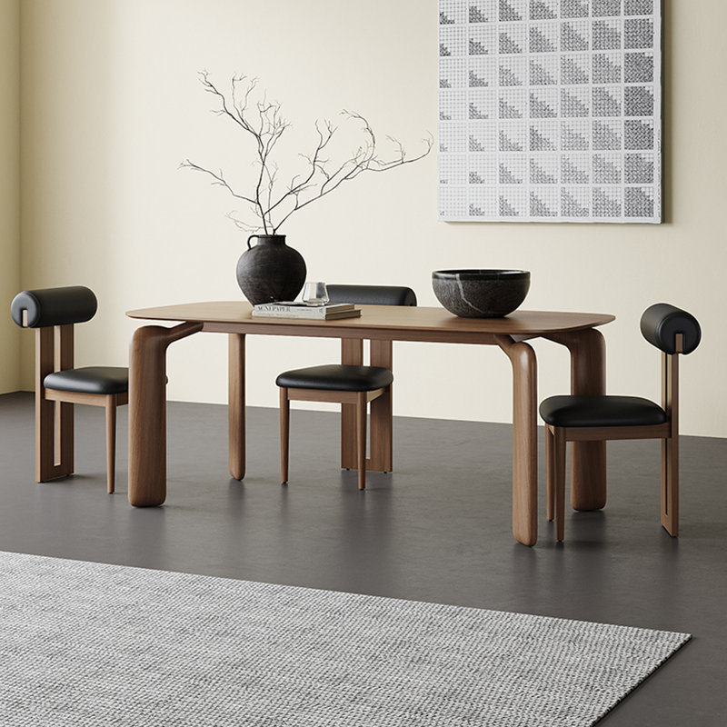 French retro dining table and chair combination