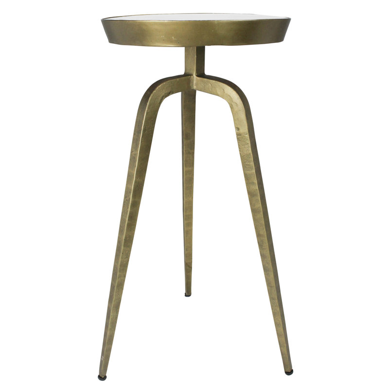 Brass and Marble End Table Set