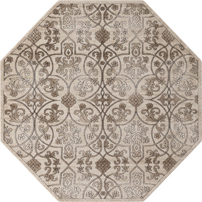 Dathon Floral Area Rug in Bone