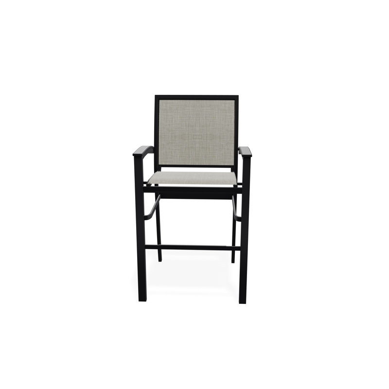 Chaise de café empilable en aluminium Bazza, Noir, Ella