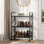 Metal Space-Saving 3-Tier Shoe Rack with Rust-Resistant Mesh Shelves for Entryway