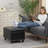 Faux Leather Storage Ottoman Bench With Wooden Legs-1001940640