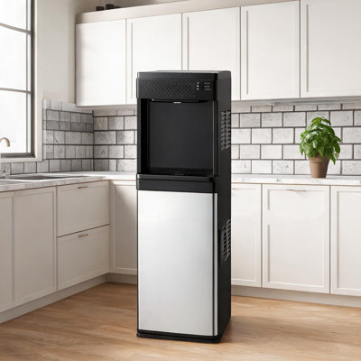 Distributeur d'eau 3-en-1 classique sur pied avec machine à glaçons, glace quotidienne 33 lb, eau de chambre froide