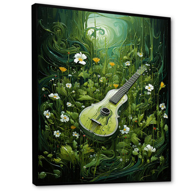Musique, guitare, gazon vert Meadows