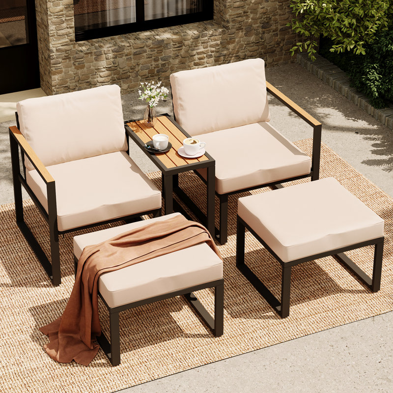 5 Piece Sectional Seating Group with Cushions