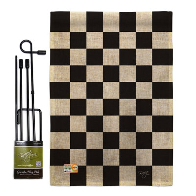 Double Sided 18.5 in. H x 13 in. W Polyester Flag set