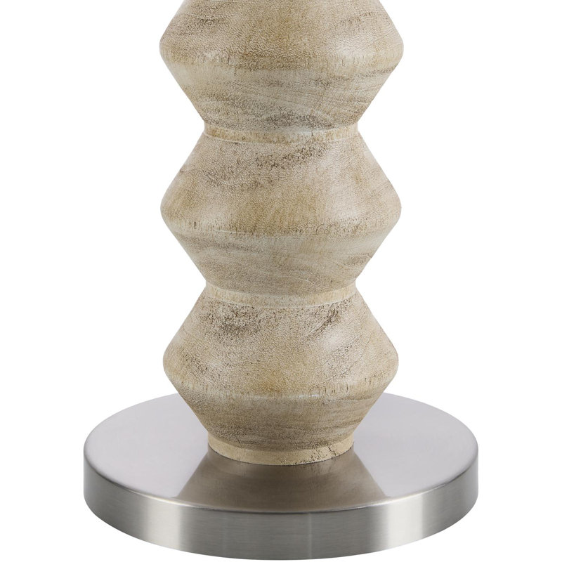 Zaymere Floor Lamp, Ivory, White